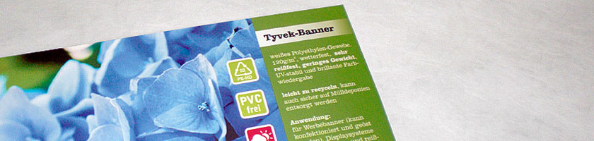Bedrucktes Tyvek